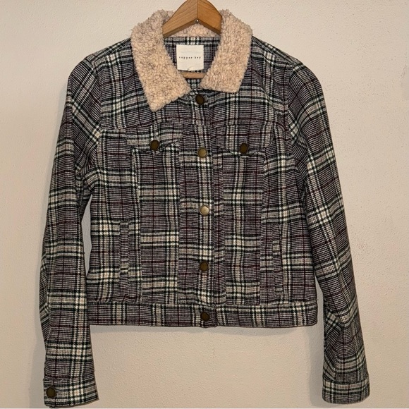 COPPER KEY PLAID CROPPED‎ JACKET SIZE XS - Picture 1 of 9
